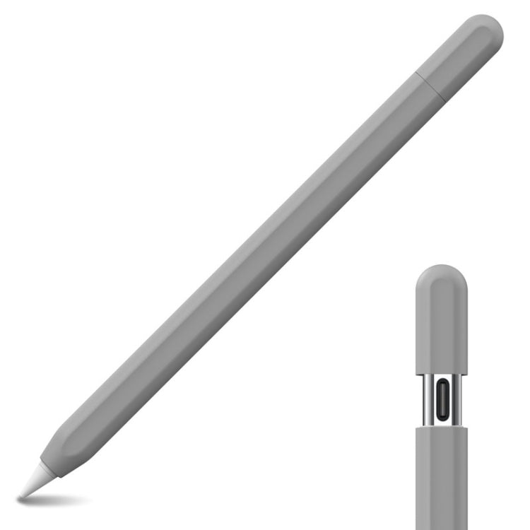 For Apple Pencil (USB-C) AhaStyle PT65-3 Silicone Same Color Protective Case(Gray) - Pencil Accessories by AhaStyle | Online Shopping UK | buy2fix