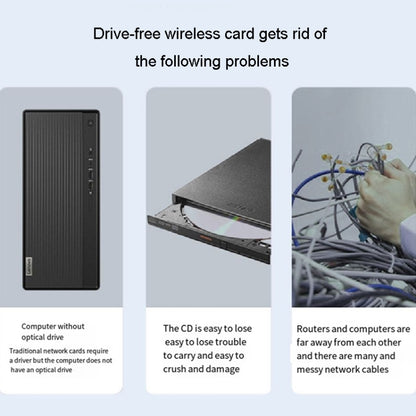 JINGHUA 600M Dual-Band Wireless Network Card Computer External 2.4G/5G USB WiFi Receiver Transmitter - USB Network Adapter by JINGHUA | Online Shopping UK | buy2fix