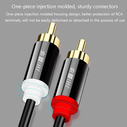 JINGHUA 2RCA Double Lotus Plug Audio Cable Left/Right Channel Stereo Amplifier Connection Wire, Length: 10m - RCA Cable by JINGHUA | Online Shopping UK | buy2fix