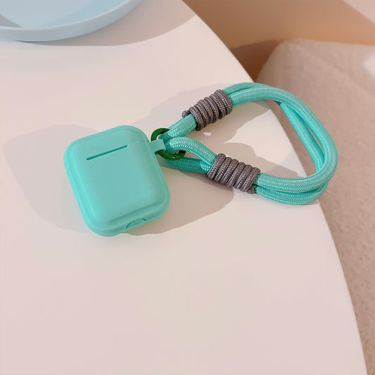 For AirPods Pro Dopamine Contrast Color Silicone Earphone Cover With Hand Strap(Green) - For AirPods Pro by buy2fix | Online Shopping UK | buy2fix