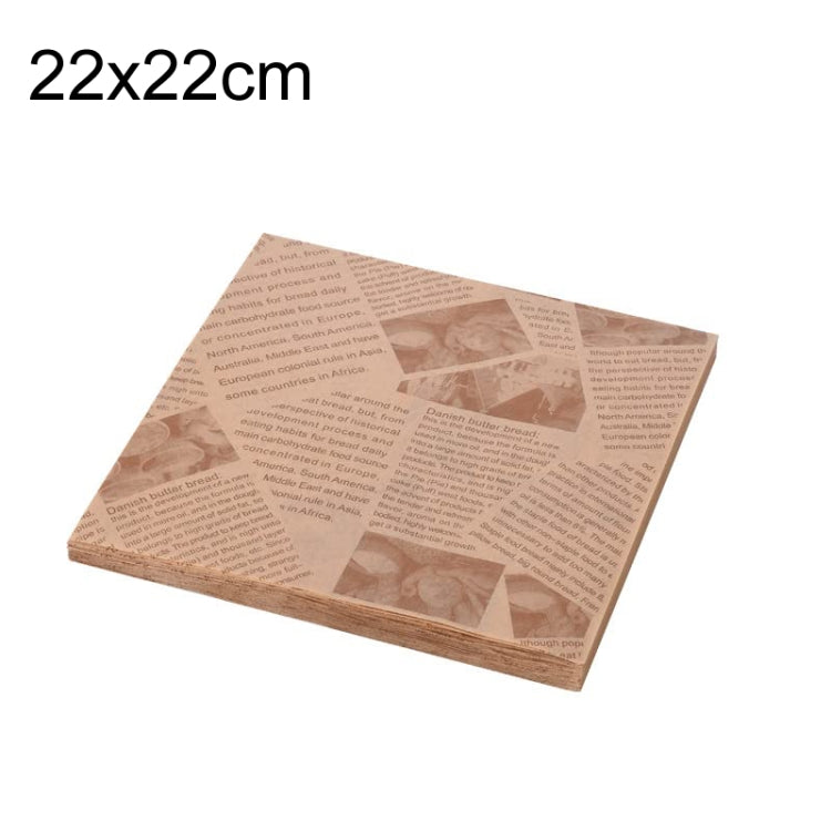 500sheets /Pack Deli Greaseproof Paper Baking Wrapping Paper Food Basket Liners Paper 22 x 22cm Brown - Retail Packaging by buy2fix | Online Shopping UK | buy2fix