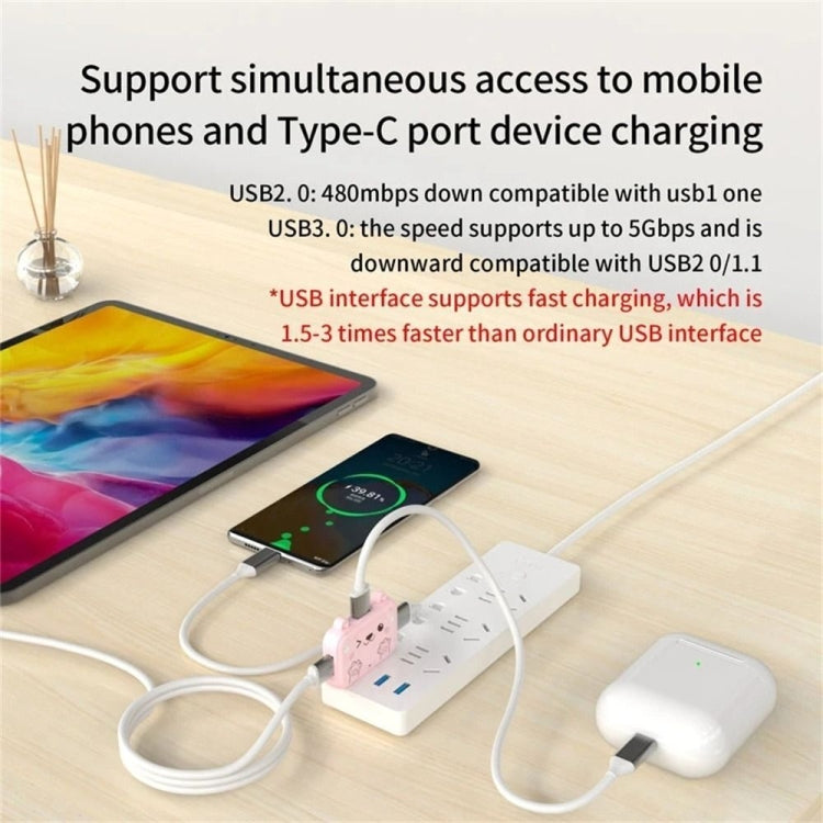 3 In 1 USB Hub For iPad / Phone Docking Station, Port: 3A USB3.0+USB2.0 x 2 Pink - USB 3.0 HUB by buy2fix | Online Shopping UK | buy2fix