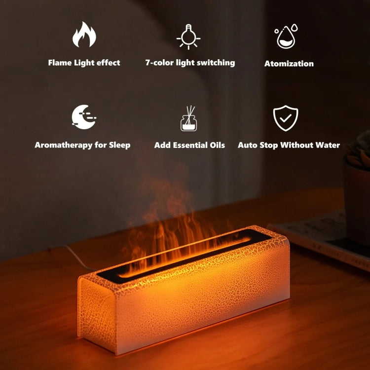 Lava Flame Aromatherapy Machine Air Atomizing Humidifier With Colorful Light, Model: DQ711 Pro White - Air Purifiers & Accessories by buy2fix | Online Shopping UK | buy2fix