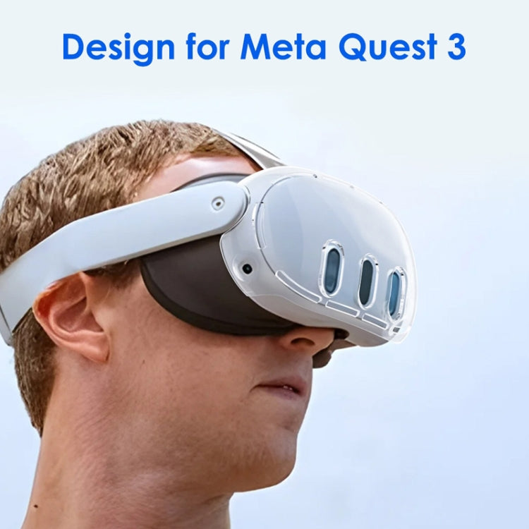 For Meta Quest 3 PC Protective Shell, Style: 7 In 1 (Ordinary Transparent Black) - VR Accessories by buy2fix | Online Shopping UK | buy2fix