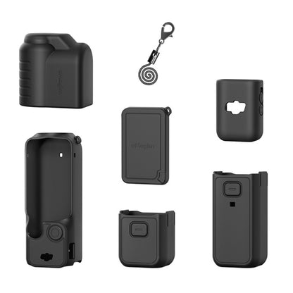 For DJI Osmo Pocket 3 AMagisn Silicone Protection Case Movement Camera Accessories, Style: 7 In 1 Black - Case & Bags by aMagisn | Online Shopping UK | buy2fix