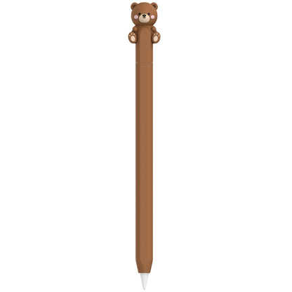 For Apple Pencil (USB-C) AhaStyle PT129-3 Stylus Cover Silicone Cartoon Protective Case, Style: Brown Bear - Pencil Accessories by AhaStyle | Online Shopping UK | buy2fix