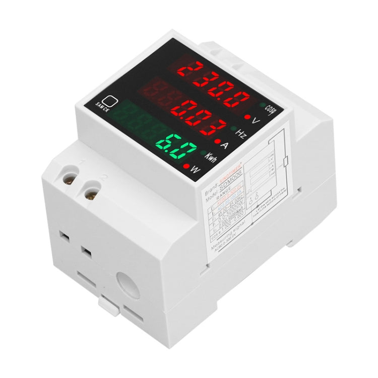 SINOTIMER SDM006 Din Rail AC Voltage Current Frequency Power Electricity Multi-Function Detection Meter - Current & Voltage Tester by SINOTIMER | Online Shopping UK | buy2fix