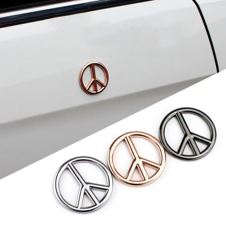 Car Anti-War Peace Sign Three-Dimensional Metal Stickers, Color: Gold - 3D Metal Sticker by buy2fix | Online Shopping UK | buy2fix
