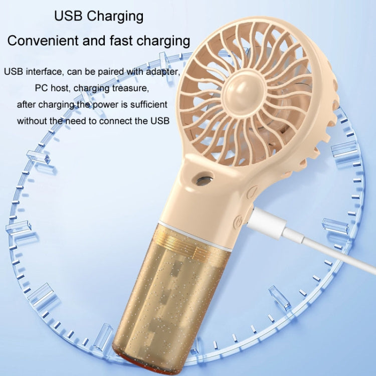 USB Rechargeable Handheld Misting Fan Portable Hydration Electrical Fan(Purple) - Electric Fans by buy2fix | Online Shopping UK | buy2fix