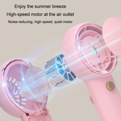 Mini Turbo Handheld Electrical Fan Portable USB Rechargeable Small Fan(Pink) - Electric Fans by buy2fix | Online Shopping UK | buy2fix