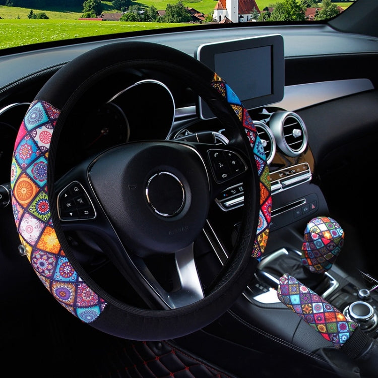 Color-blocked Neoprene Elastic Steering Wheel Cover Without Inner Ring(Random Pattern Delivery) - Steering Wheel Accessories by buy2fix | Online Shopping UK | buy2fix