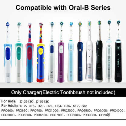 3757 Charger For Braun Oral B D12 D16 D20 D36 Electric Toothbrush，EU Plug - Toothbrushes by buy2fix | Online Shopping UK | buy2fix