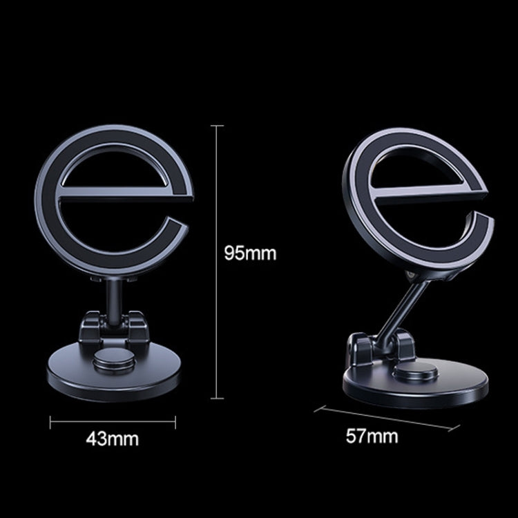D38 Letter E Magnetic Folding Car Phone Holder Rotatable Dashboard Stick-On Navigation Stand - Car Holders by buy2fix | Online Shopping UK | buy2fix