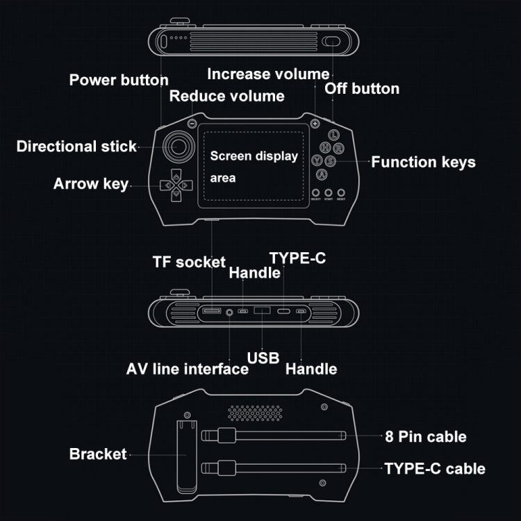 DY14 3.5-Inch Color Screen Retro Handheld Game Console With Power Bank Function, Model: White - Pocket Console by buy2fix | Online Shopping UK | buy2fix