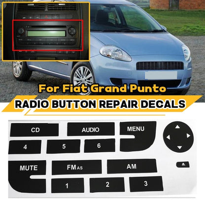 2pcs For Fiat Grand Punto Multimedia Radio Button Repair Sticker - Decorative Sticker by buy2fix | Online Shopping UK | buy2fix