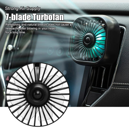 F11 Car USB Colorful Gradient Light Cooling Fan Automotive Interior, Color: Khaki - Heating & Fans by buy2fix | Online Shopping UK | buy2fix