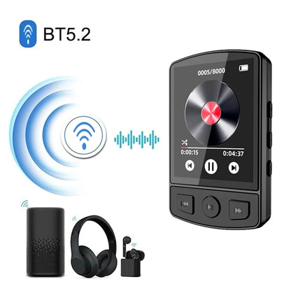 64GB 1.8-Inch Color Screen Recording MP3/MP4 Sports Bluetooth Walkman With Back Clip - MP3 Player by buy2fix | Online Shopping UK | buy2fix