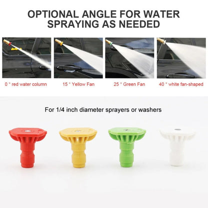 High-pressure Car Washer Nozzle Fan-shaped 1/4 Quick Plug Connector Water Rifle Parts, Specification: 40 Degree (1.2 Nozzle) - Car Washer & Accessories by buy2fix | Online Shopping UK | buy2fix