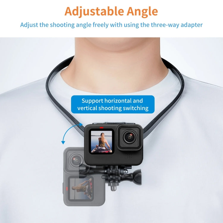 TELESIN Sports Camera Neck Mount First View Vlog Collar Cell Phone Holder(Bracket) - Holder by TELESIN | Online Shopping UK | buy2fix