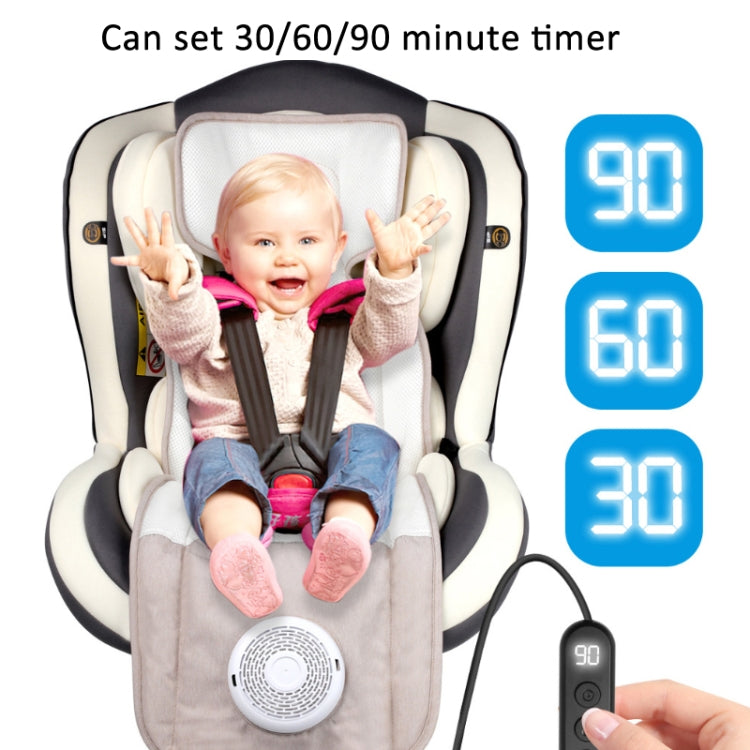 USB Powered Cooling Pad Baby Stroller Seat Cushion with Fan 3 Speed Adjustable Levels, Size: 36 x 88cm(Beige) - Strollers Accessories by buy2fix | Online Shopping UK | buy2fix