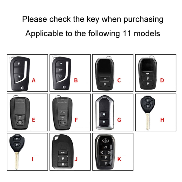 For Toyota Car Key Cover Multifunctional Keychain Anti-lost Number Plate, Style: F - Car Key Cases by buy2fix | Online Shopping UK | buy2fix