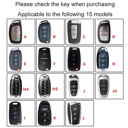 For Hyundai Car Key Cover Multifunctional Keychains Anti-lost Number Plates, Style: G - Car Key Cases by buy2fix | Online Shopping UK | buy2fix