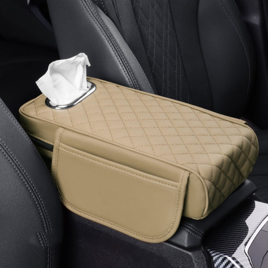 Car Armrest Box Booster Pad Widened Interior Tissue Box, Color: Beige - Stowing Tidying by buy2fix | Online Shopping UK | buy2fix