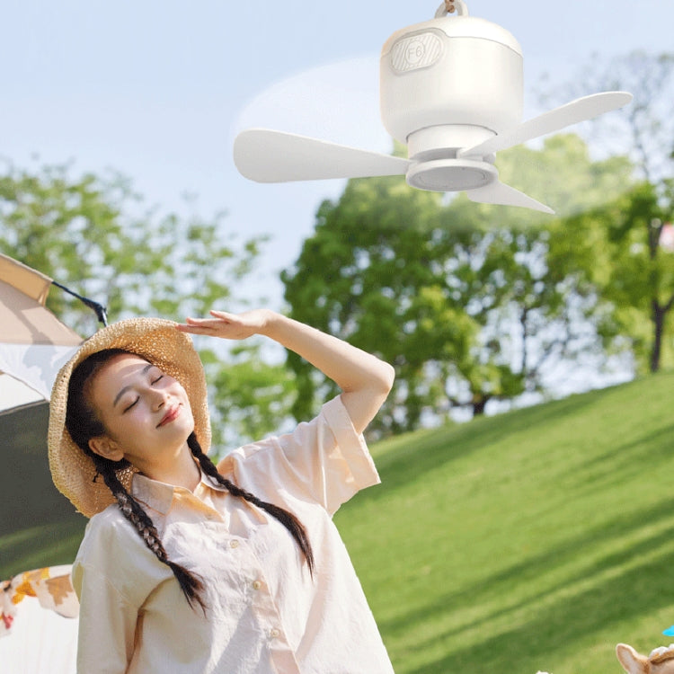 USB Plug-in Version Small Ceiling Fan Camping Outdoor Portable Hanging Fan(White) - Electric Fans by buy2fix | Online Shopping UK | buy2fix