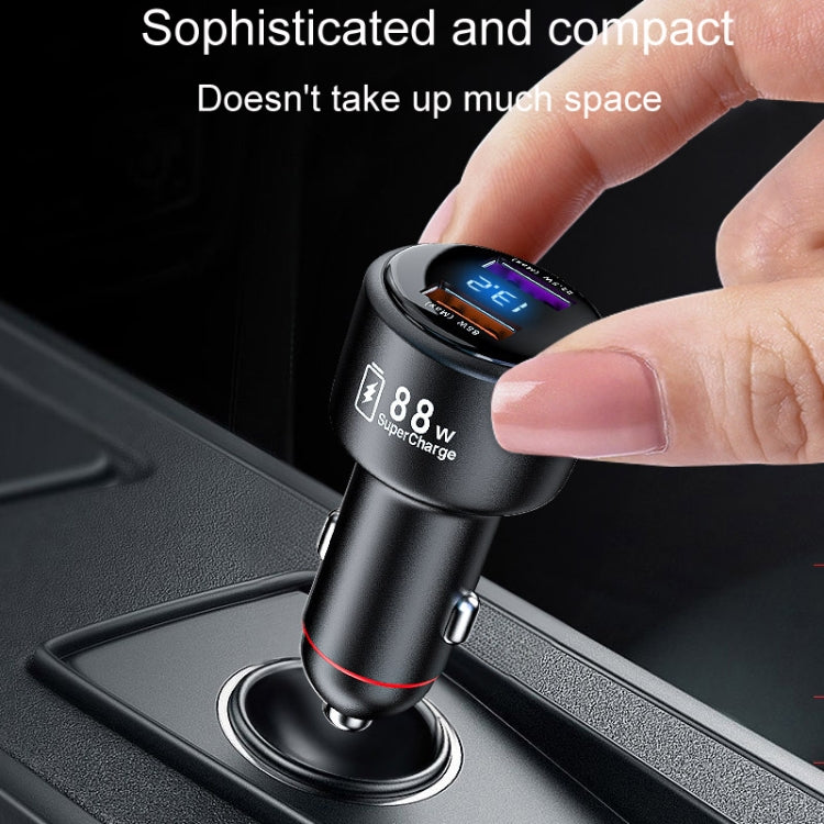 88W Vehicle Mini Fast Charging Charger Car One To Two Cigarette Lighter - Car Charger by buy2fix | Online Shopping UK | buy2fix