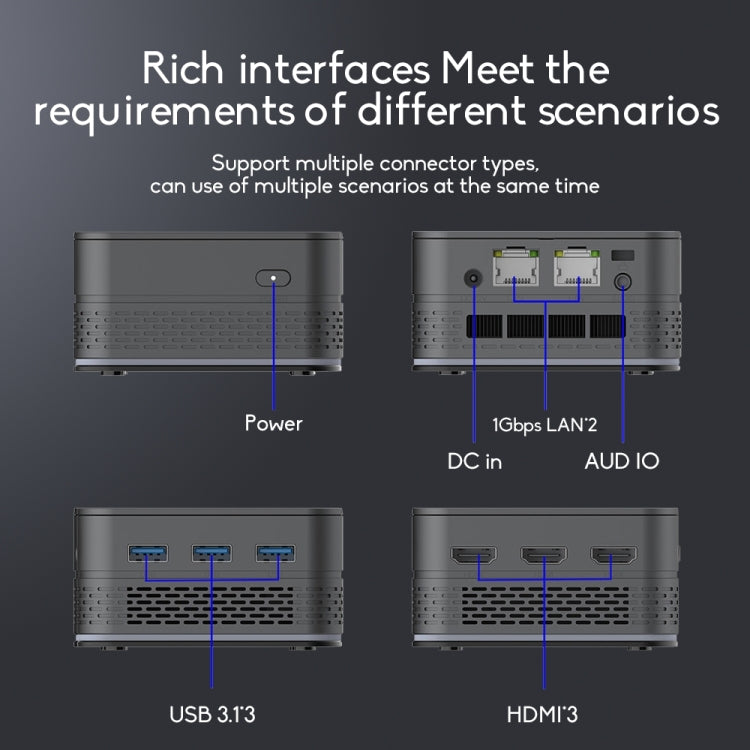 T9 Plus N100 DDR5 16G+128G UK Plug 12th Alder Lake Dual Gigabit LAN+3 HDMI 4K HD Pocket Mini PC - Windows Mini PCs by buy2fix | Online Shopping UK | buy2fix