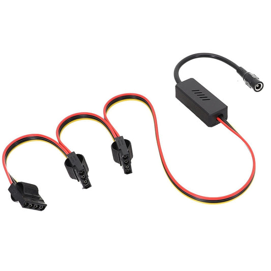 Adapter DC 5.5 x 2.5mm To Hard Disk Power Supply Cable, Model: DC To 4Pin One To Three - eSATA & SATA & IDE by buy2fix | Online Shopping UK | buy2fix