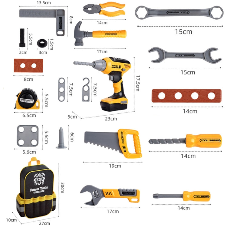 28pcs / Set Children Toolbox Toy Set Pretend Role Playing Simulation Repair Tools, Model: T012A - Pretend Play Toys by buy2fix | Online Shopping UK | buy2fix