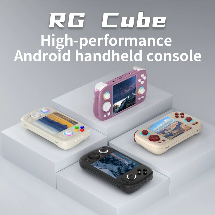 ANBERNIC RG Cube Retro Handheld Game Console With 3.95 Inch Screen T820 CPU Android 13 RGB Light With 256G TF Card(Gray) - Pocket Console by ANBERNIC | Online Shopping UK | buy2fix