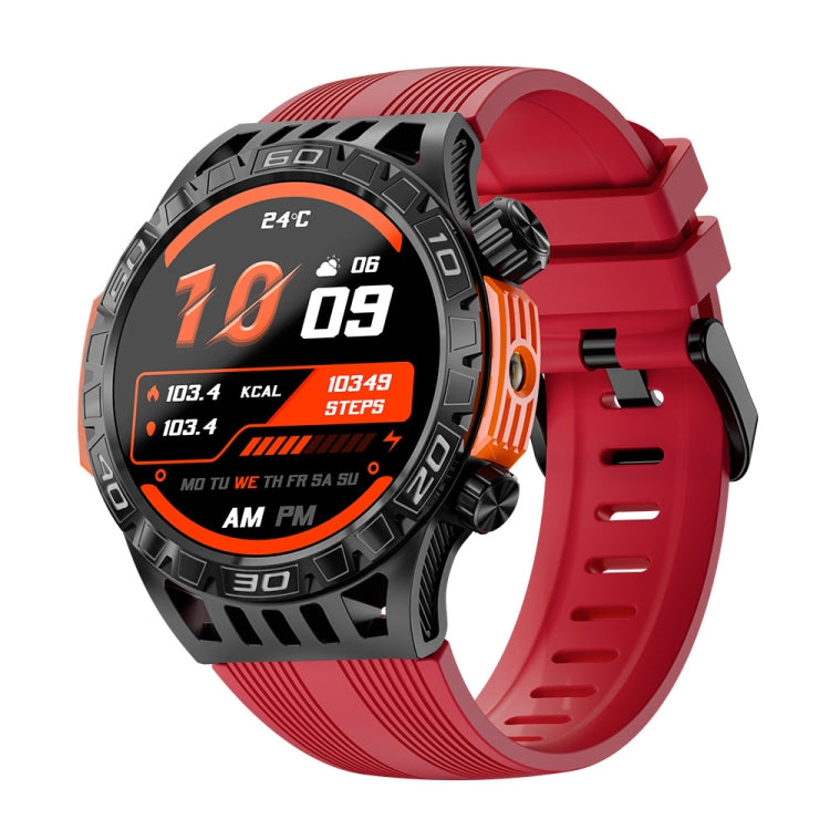 LOKMAT ZEUS6 PRO 1.46-Inch IP68 Waterproof SOS Flashlight Bluetooth Smart Watch(Brick Red) - Smart Watches by LOKMAT | Online Shopping UK | buy2fix