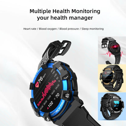 LOKMAT ATTACK 2 PRO 1.39-Inch 5ATM Waterproof Health Monitoring Bluetooth Smart Watch(Gray) - Smart Watches by LOKMAT | Online Shopping UK | buy2fix