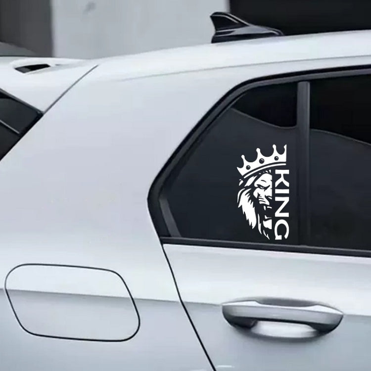 Lion Crown Car Decorative Sticker(Silver) - Decorative Sticker by buy2fix | Online Shopping UK | buy2fix
