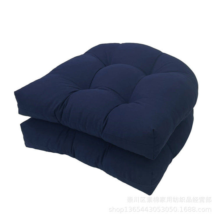 1pair 48 x 48cm Garden Patio Rattan Chair Waterproof Cushion Thick Soft Sofa Cushion(Navy Blue) - Cushions & Pillows by buy2fix | Online Shopping UK | buy2fix