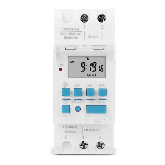 SINOTIMER TM919HK 85-265V AC 16A DIN Rail 4 Pins Voltage Output Digital Switch Timer Automatic Cycle Timing Controller - Switch by SINOTIMER | Online Shopping UK | buy2fix