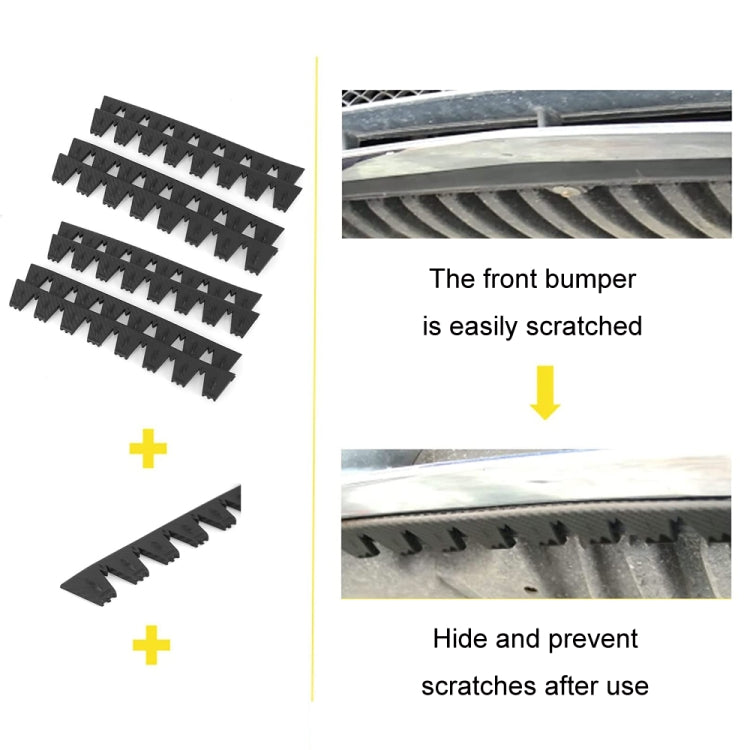 8pcs /Set Car Bumper Serrated Anti-collision Plate Decoration(Carbon Pattern) - Anti Collision Sticker by buy2fix | Online Shopping UK | buy2fix