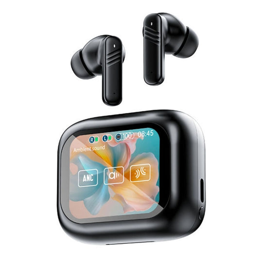 LX-10 Full-Color Touch Screen ANC+ENC Dual Noise Reduction In-Ear Wireless Bluetooth Earphone(Black) - TWS Earphone by buy2fix | Online Shopping UK | buy2fix