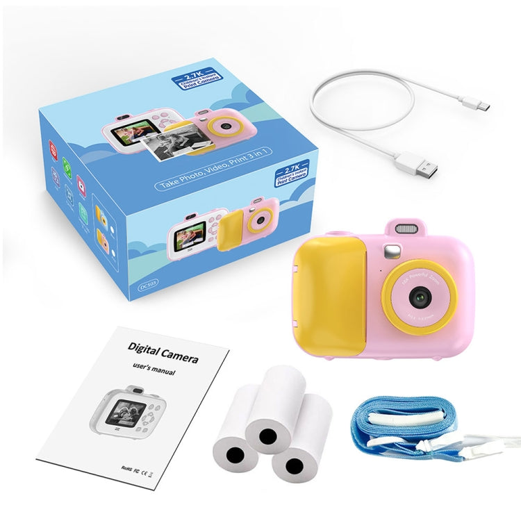 2.4-Inch Smart Digital Kids Thermal Printing Camera With Printing Paper, Color: 503J Pink Fixed Focus - Children Cameras by buy2fix | Online Shopping UK | buy2fix