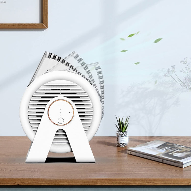 F7 Snail-shaped Desktop Mini Portable Bladeless Air Circulation Fan(White) - Electric Fans by buy2fix | Online Shopping UK | buy2fix