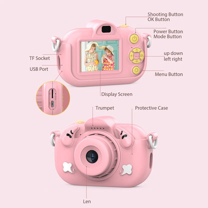 DC501 2.0-Inch 4X Zoom HD Digital Camera Mini Children Photography Camera, Color: Blue+32G - Children Cameras by buy2fix | Online Shopping UK | buy2fix