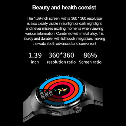 TK25 1.39英寸 IP67 Waterproof Sports Health Monitoring Smart Bluetooth Calling Watch(Black Silicone) - Smart Watches by buy2fix | Online Shopping UK | buy2fix