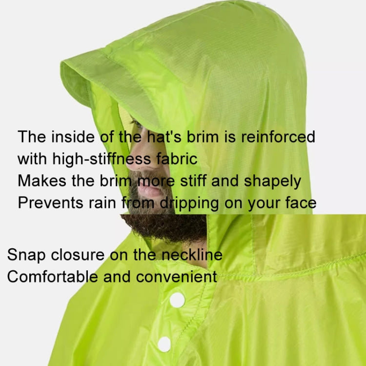 Naturehike 210T Plaid Outdoor Rain Poncho 3 In 1 Canopy Riding Travel Portable Backpacking Raincoat(Blue) - Raincoats by Naturehike | Online Shopping UK | buy2fix