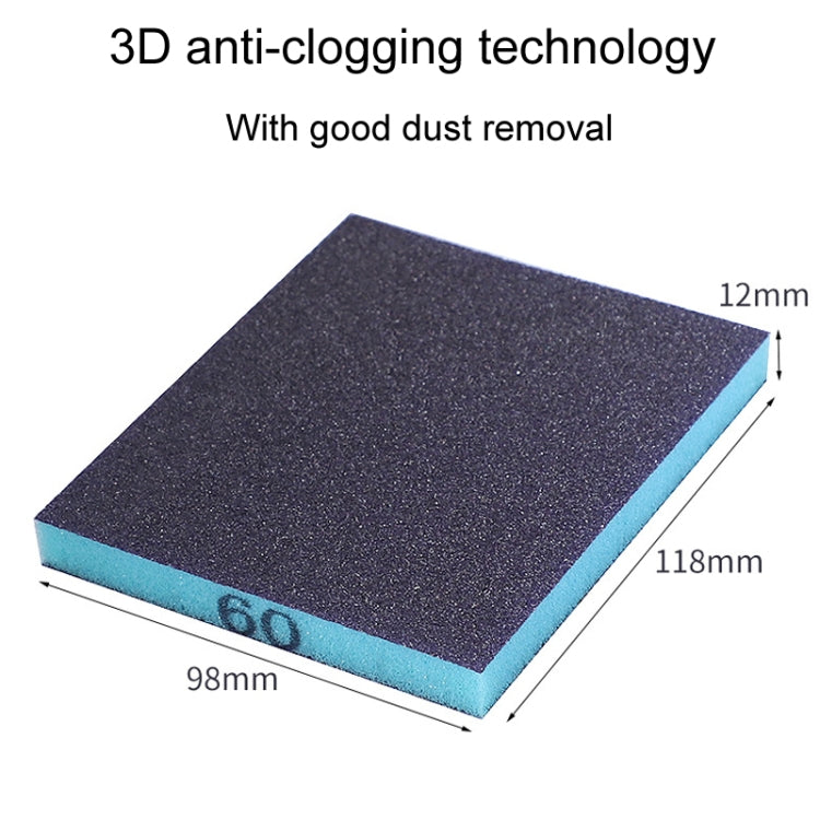 60# Woodworking Polishing Metal Rust Removal Wet And Dry Sponge Sandpaper - Abrasive Tools & Accessories by buy2fix | Online Shopping UK | buy2fix