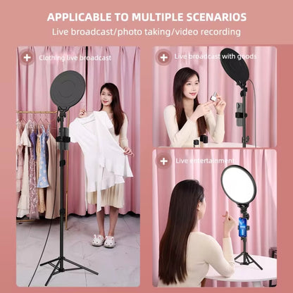 10.2 Inch Full-Screen Selfie Ring Light Tripod Set for Live Stream, Spec: 55cm Overhead Shot - Selfie Light by buy2fix | Online Shopping UK | buy2fix