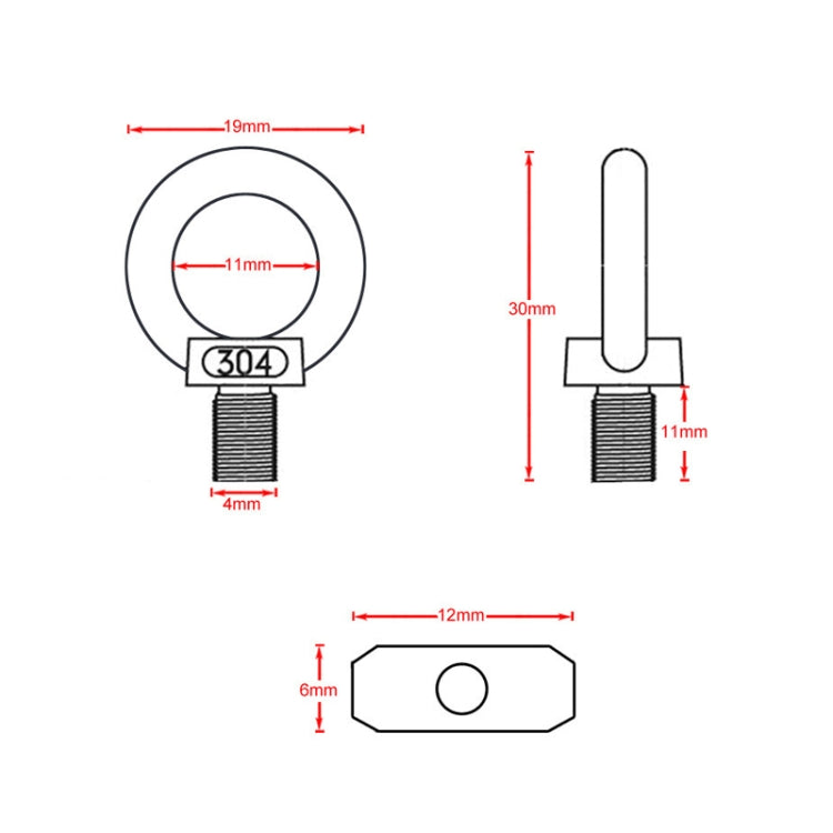 RV Sunshade 304 Stainless Steel Slide Rail Ring, Specifications: 2pcs M4 Ring + Cylinder + Purple Climbing Buckle - Marine Accessories & Parts by buy2fix | Online Shopping UK | buy2fix