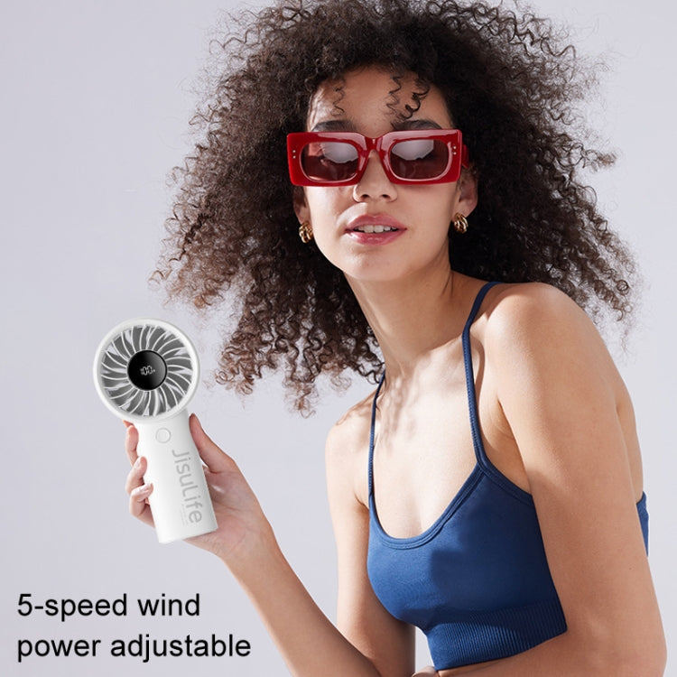 JisuLife Life4 Handheld Portable Small Rechargeable Fan, Battery Capacity: 5000mAh Pink - Electric Fans by JisuLife | Online Shopping UK | buy2fix