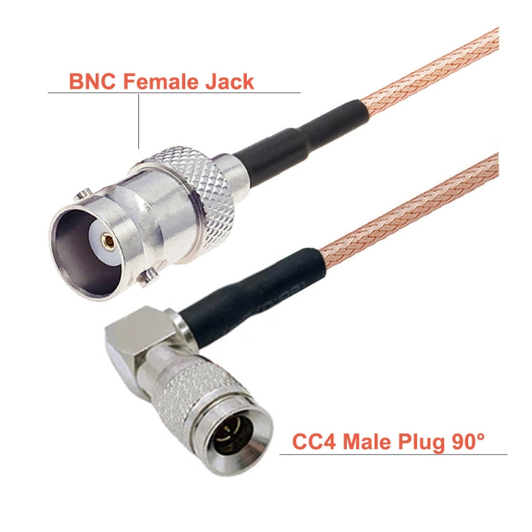 20cm CC4 Male Elbow To BNC Female Connector Cable RG179 Coaxial RF Wire - Connectors by buy2fix | Online Shopping UK | buy2fix